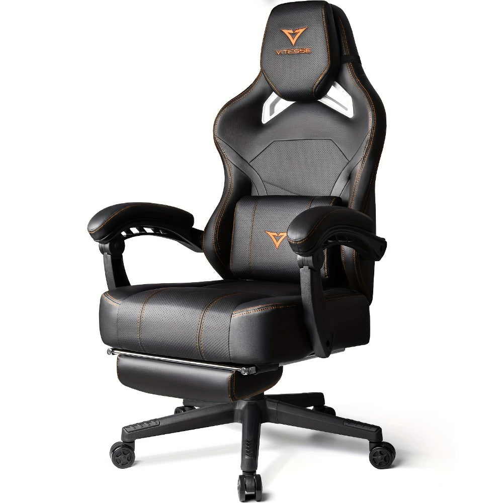 Big and Tall Oversized Gaming Chair with Footrest and High Back for Home Office detail image - detail view 6