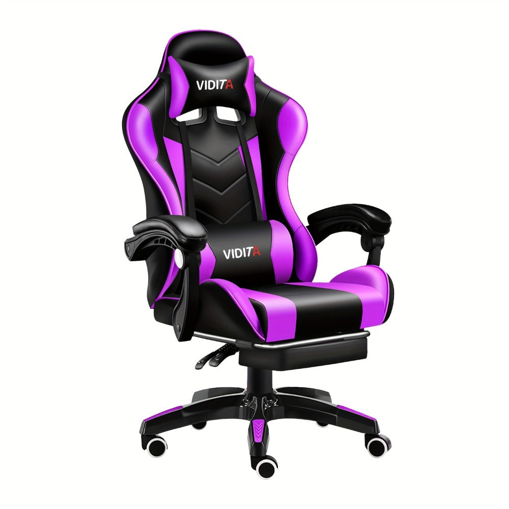 Big and Tall Tall Gaming Chair with Footrest and Lumbar Support and Multiple Color Options detail image - detail view 4