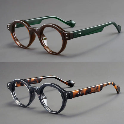 Blue Light Glasses - Blocking 2 Pack Vintage Oversized Square Round Clear Lens PC Frame Unisex - product detail view 3