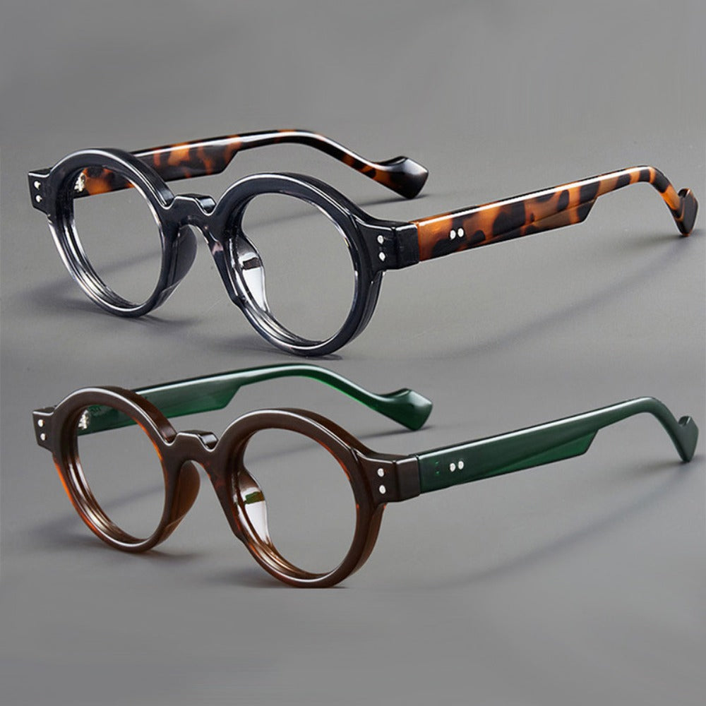 Blue Light Glasses - Blocking 2 Pack Vintage Oversized Square Round Clear Lens PC Frame Unisex - product detail view 10