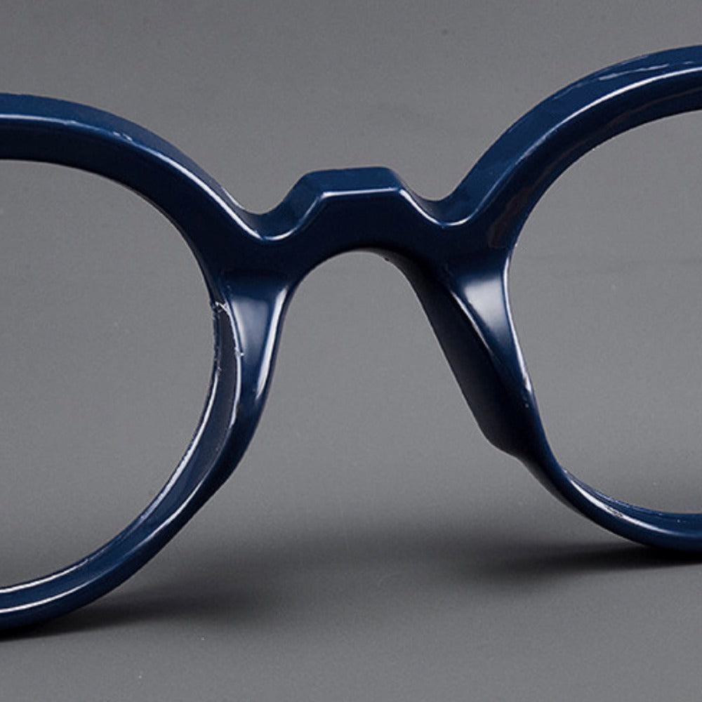 Blue Light Glasses - Blocking 2 Pack Vintage Oversized Square Round Clear Lens PC Frame Unisex - product detail view 12