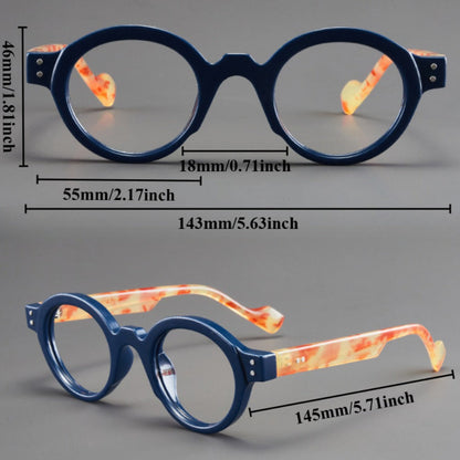 Blue Light Glasses - Blocking 2 Pack Vintage Oversized Square Round Clear Lens PC Frame Unisex - product detail view 14