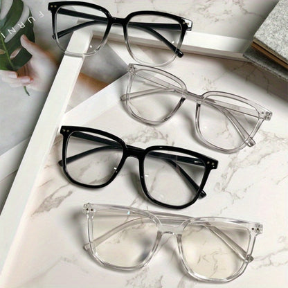 Blue Light Glasses - Blocking 3 Pack Unisex Rectangular Frame Clear Black Campus Style Anti - main product view