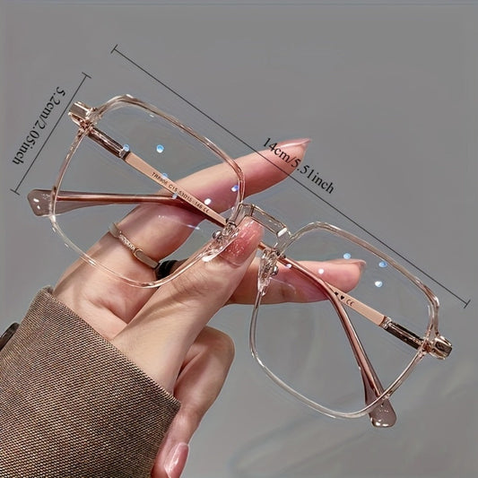 Blue Light Glasses - Blocking Clear Frame with Heart Pattern Legs - Ultra Thin Non-Prescription - product detail view 2