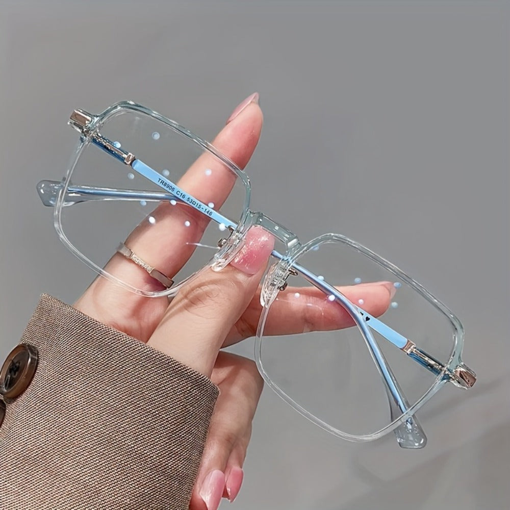 Blue Light Glasses - Blocking Clear Frame with Heart Pattern Legs - Ultra Thin Non-Prescription - product detail view 4