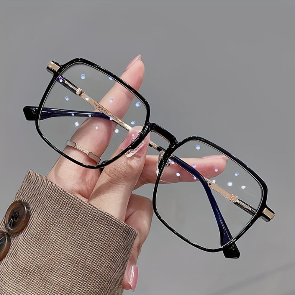 Blue Light Glasses - Blocking Clear Frame with Heart Pattern Legs - Ultra Thin Non-Prescription - product detail view 6