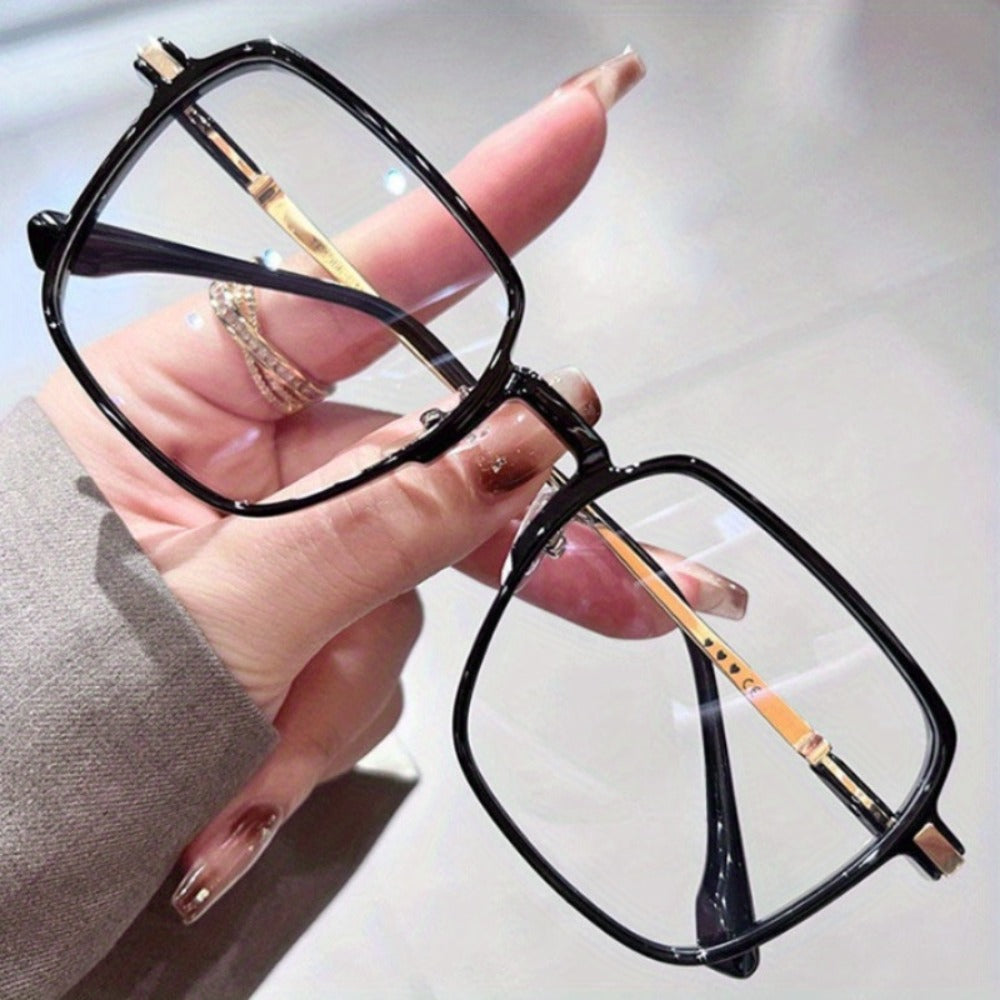 Blue Light Glasses - Blocking Clear Frame with Heart Pattern Legs - Ultra Thin Non-Prescription - product detail view 8