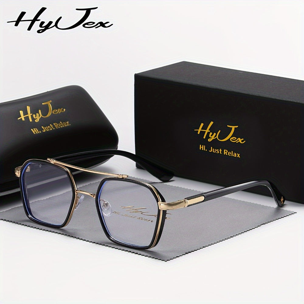 Blue Light Glasses - Blocking Double Beam Metal Frame Non-Prescription Plain Lenses Lightweight - main product view
