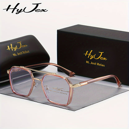 Blue Light Glasses - Blocking Double Beam Metal Frame Non-Prescription Plain Lenses Lightweight - product detail view 6