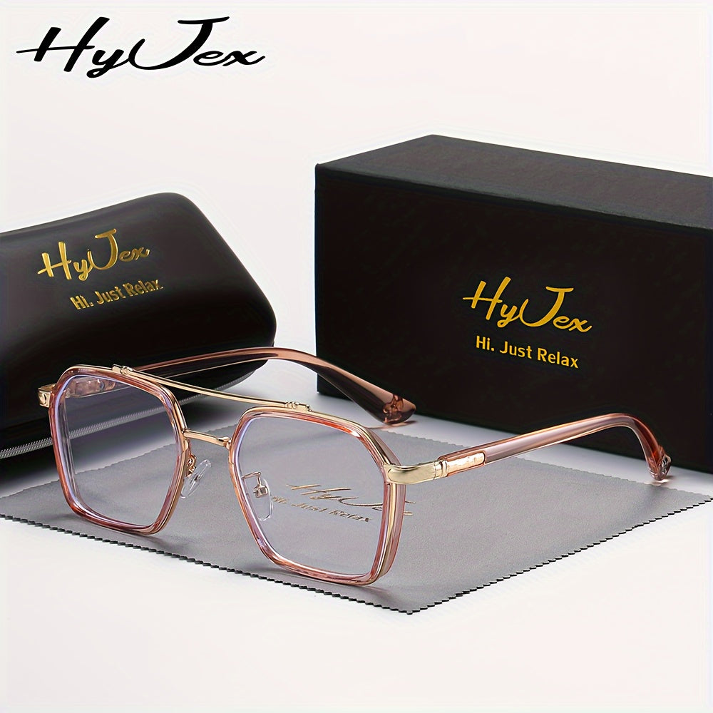 Blue Light Glasses - Blocking Double Beam Metal Frame Non-Prescription Plain Lenses Lightweight - product detail view 11