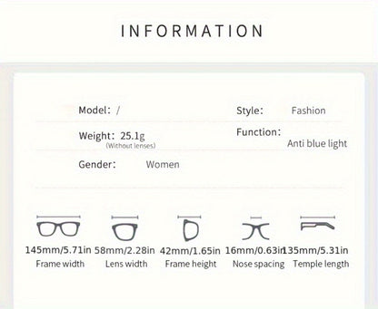 Blue Light Glasses - Cat Eye Blocking Women Retro Punk Style Luxurious Metal Frame Anti Ladies - product detail view 12