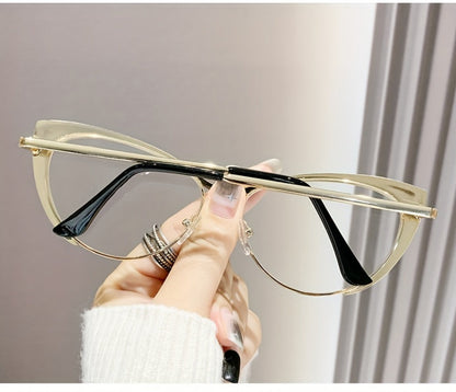 Blue Light Glasses - Cat Eye Blocking Women Retro Punk Style Luxurious Metal Frame Anti Ladies - product detail view 15