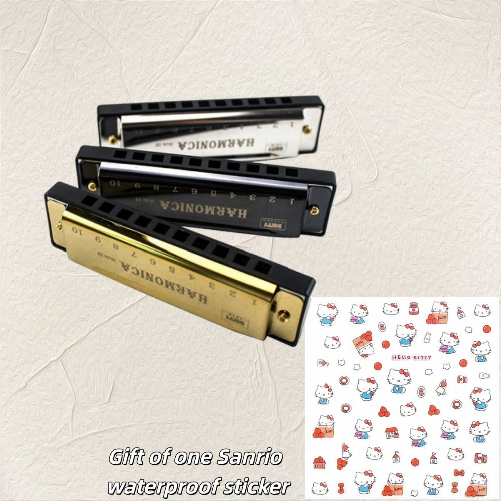 Blues Harmonica, Golden, Professional, Hole, C-Key for Blues Practice detail image - detail view 16