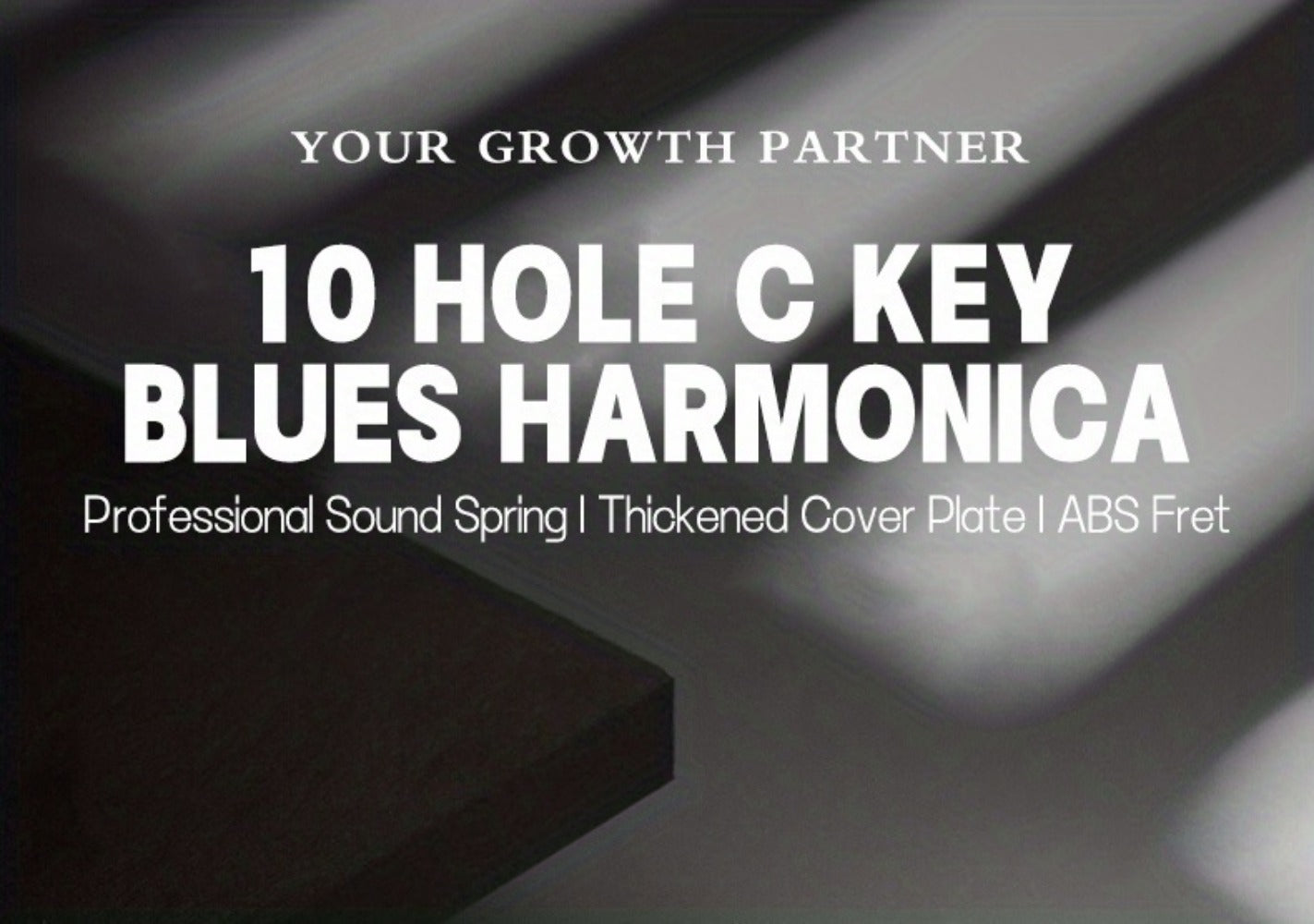 Blues Harmonica, Golden, Professional, Hole, C-Key for Blues Practice detail image - detail view 17