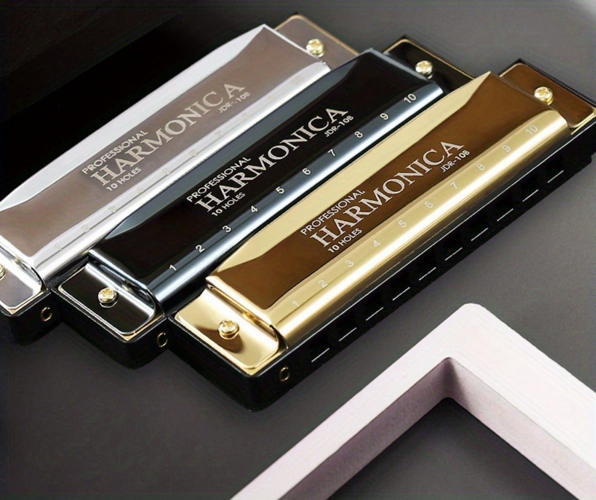 Blues Harmonica, Golden, Professional, Hole, C-Key for Blues Practice detail image - detail view 18