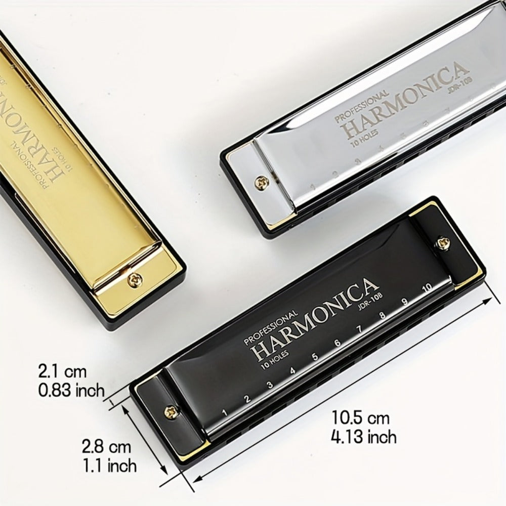Blues Harmonica, Golden, Professional, Hole, C-Key for Blues Practice detail image - detail view 4