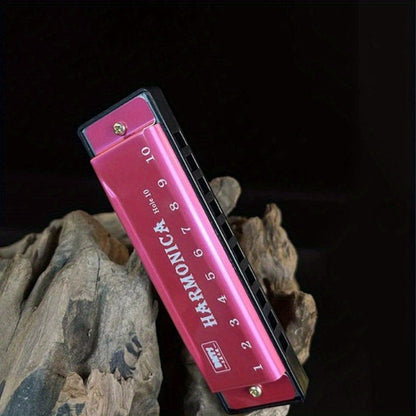 Blues Harmonica shown in the Rose Red option