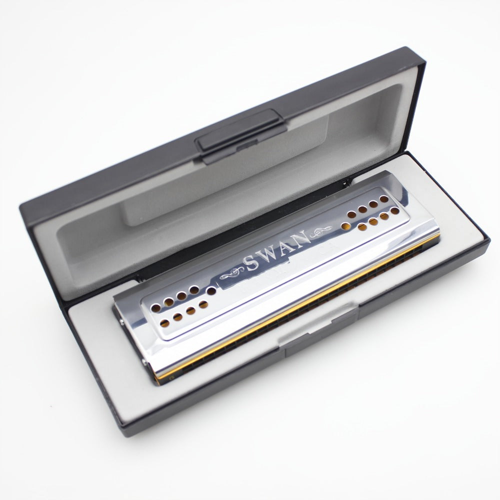 Blues Harmonica, Swan, 24-Hole, Tuned for Blues Practice for Home Practice, Rehearsal detail image - detail view 4