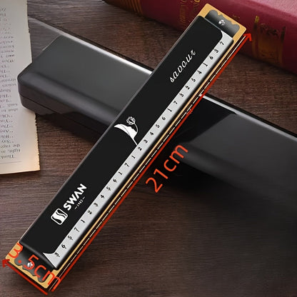Blues Harmonica shown in the 28-Hole Diatonic Harmonica - Classic Black option