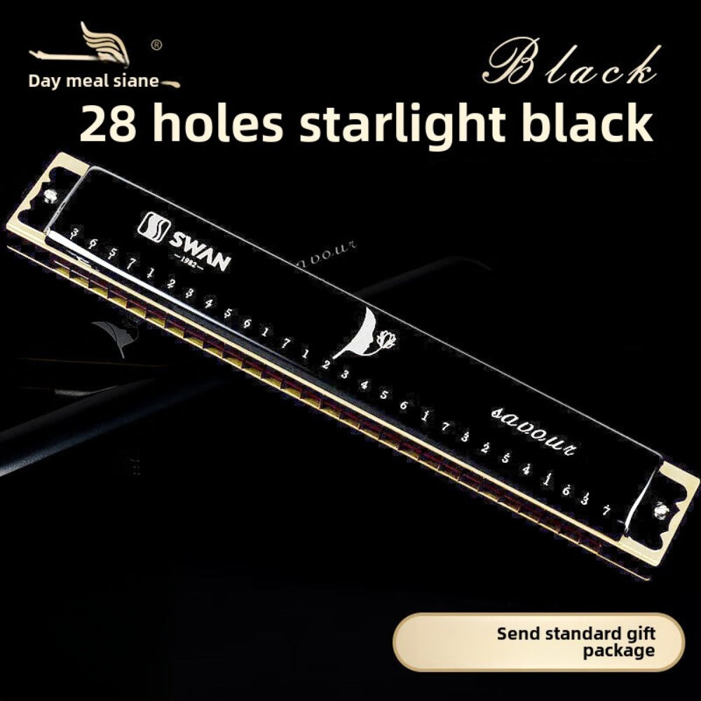 Blues Harmonica, SWAN, 28-Hole, Chromatic for Blues Practice detail image - detail view 4