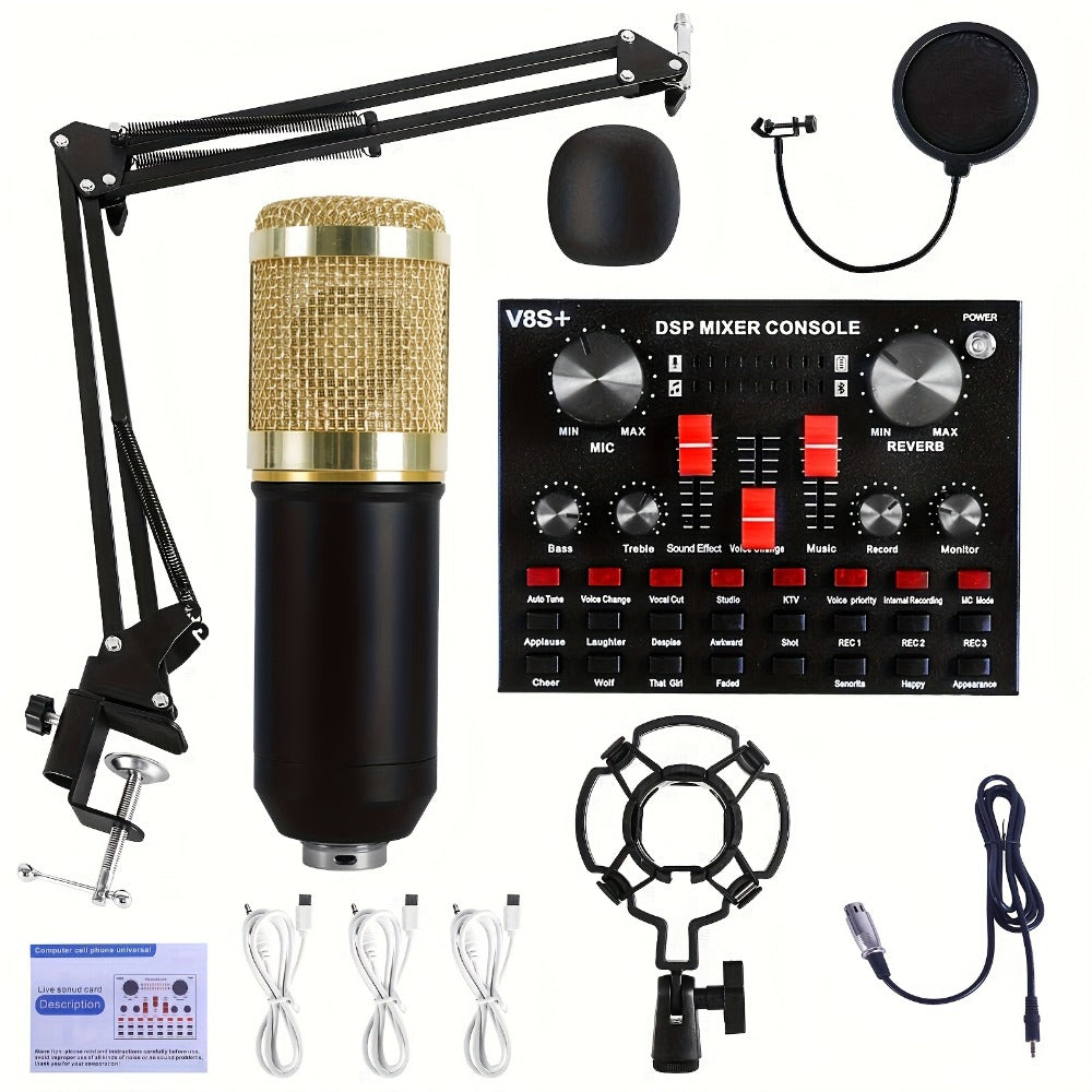 BM-800 Condenser Microphone Kit with Mixer, Boom Arm and Accessories detail image - detail view 3