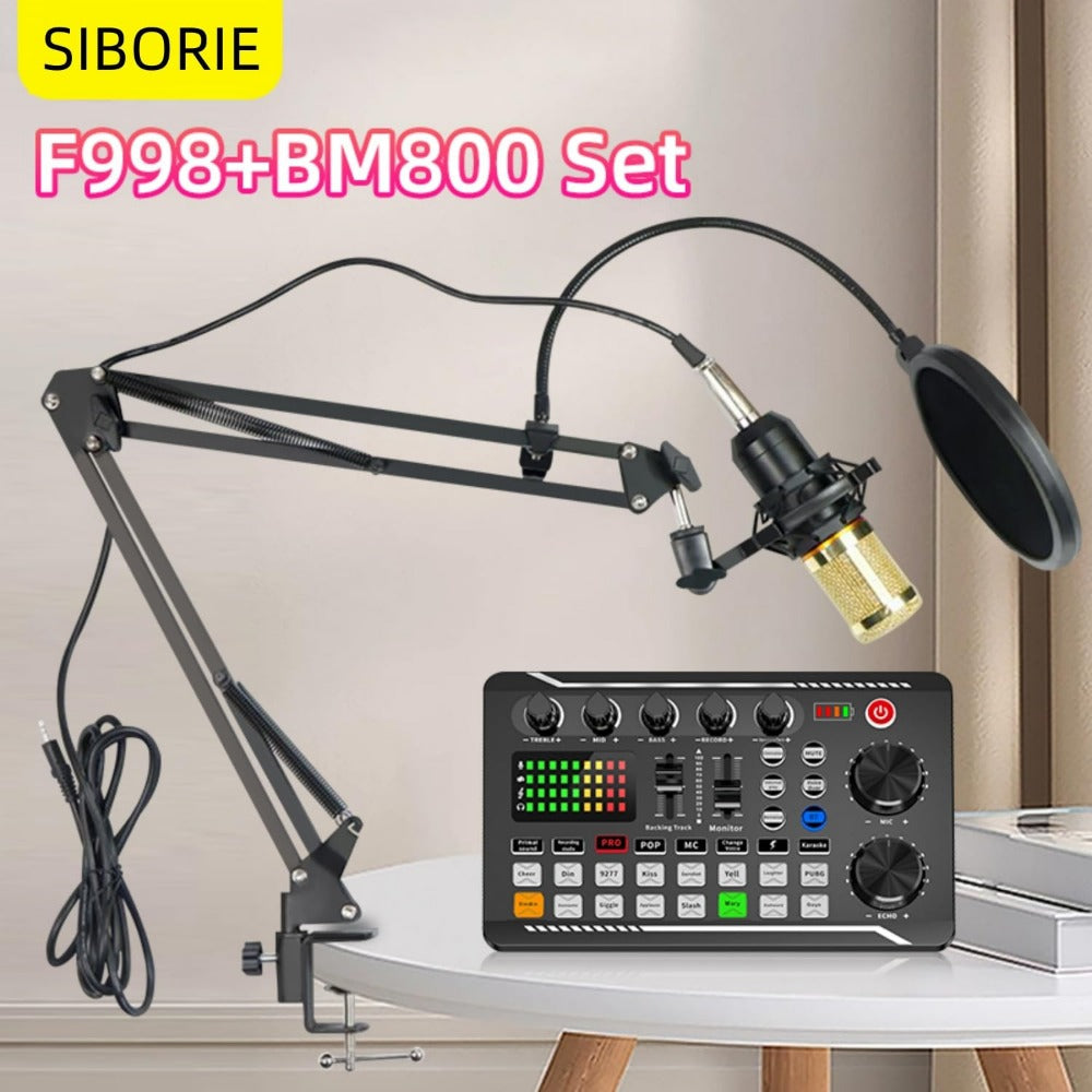 BM-800 Condenser Microphone Kit with Mixer, Boom Arm and Accessories detail image - detail view 6