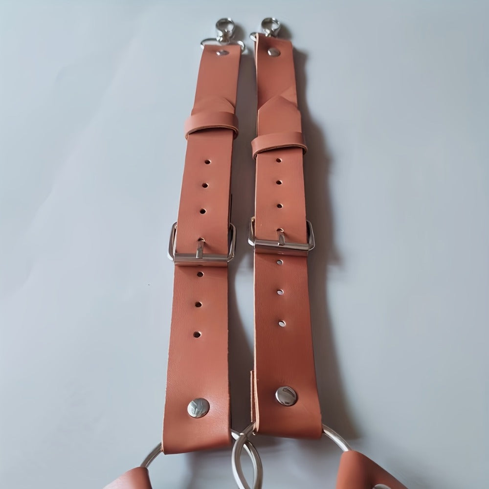 Body Harness - Leather Men Chest Strap Punk Adjustable Shoulder Armor Belt Rave Club - product detail view 8