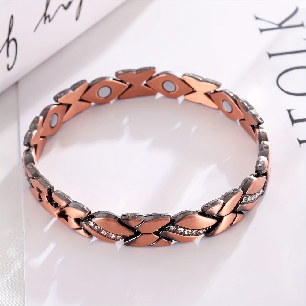 Bracelet for Women - Copper Magnetic for 2 Pack - 3500 Gauss Pure Copper Vintage Magnetic - product detail view 7