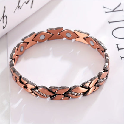 Bracelet for Women - Copper Magnetic for 2 Pack - 3500 Gauss Pure Copper Vintage Magnetic - product detail view 7