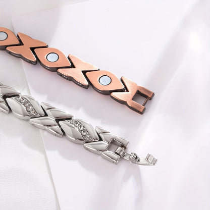 Bracelet for Women - Copper Magnetic for 2 Pack - 3500 Gauss Pure Copper Vintage Magnetic - product detail view 9