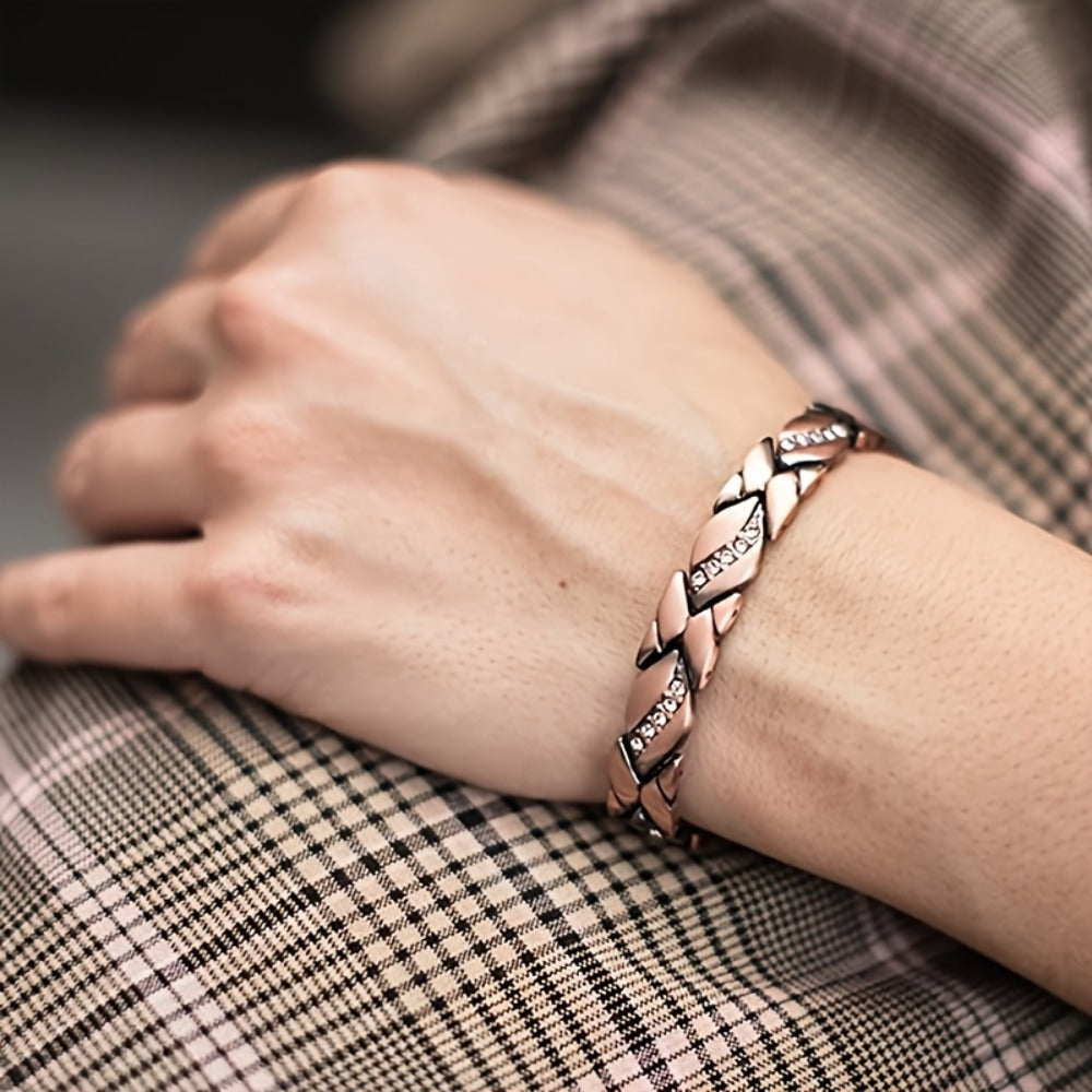 Bracelet for Women - Copper Magnetic for 2 Pack - 3500 Gauss Pure Copper Vintage Magnetic - product detail view 10