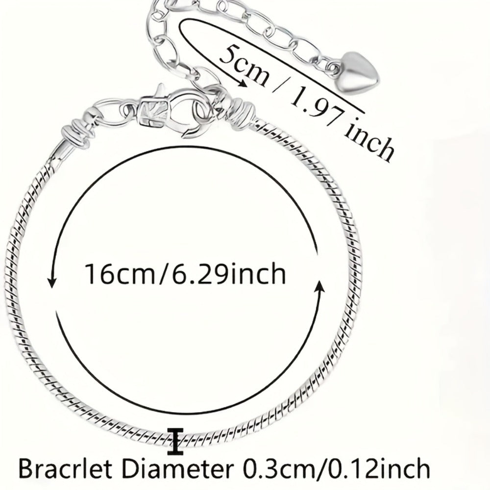 Bracelets - Snake Chain Bracelet Set 20 Pcs | 6.29" Adjustable Charm with Lobster - product detail view 5