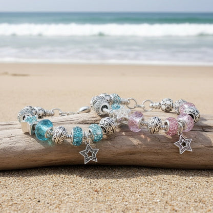 Bracelets - Snake Chain Bracelet Set 20 Pcs | 6.29" Adjustable Charm with Lobster - product detail view 7