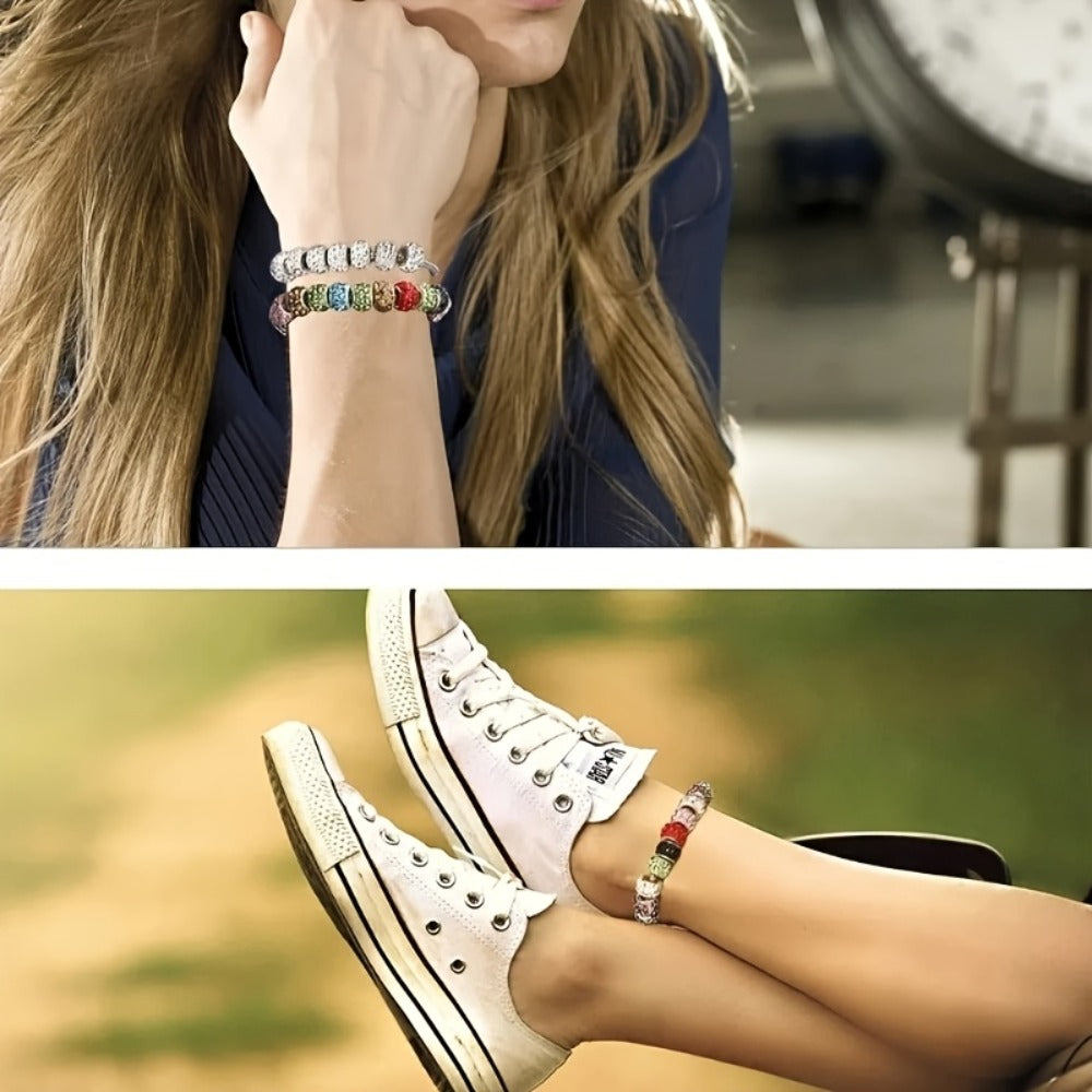 Bracelets - Snake Chain Bracelet Set 20 Pcs | 6.29" Adjustable Charm with Lobster - product detail view 8