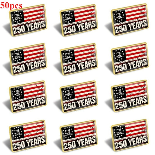 Brooch Pin - America 250th 50 Pack USA 1776-2026 Commemorative Badge - Retro Patriotic - main product view