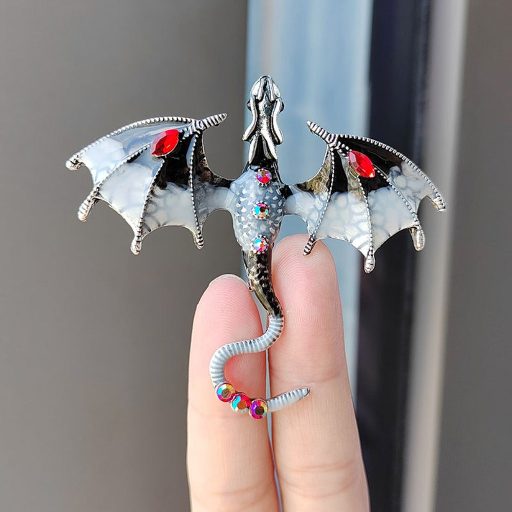 Brooch Pin - Dragon 9pcs Colorful Cartoon Dragon Lapel Set Hip-Hop Retro Bohemian Style - product detail view 7