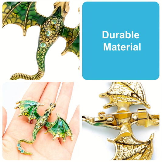 Brooch Pin - Dragon Set 10pcs 7 Colors Enamel Lapel Fantasy Gothic Cosplay Accessories - product detail view 2