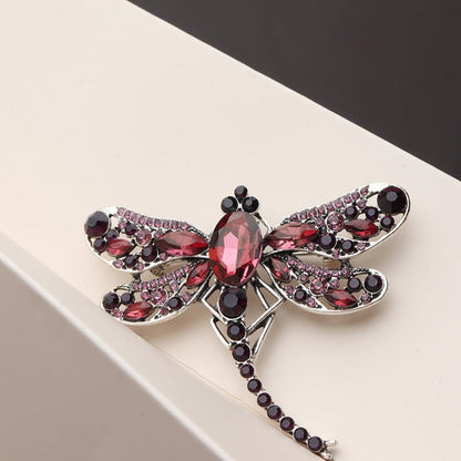 Brooch Pin - Dragonfly Set 6pcs Colorful Elegant Crystal Insect Lapel Luxury - product detail view 4
