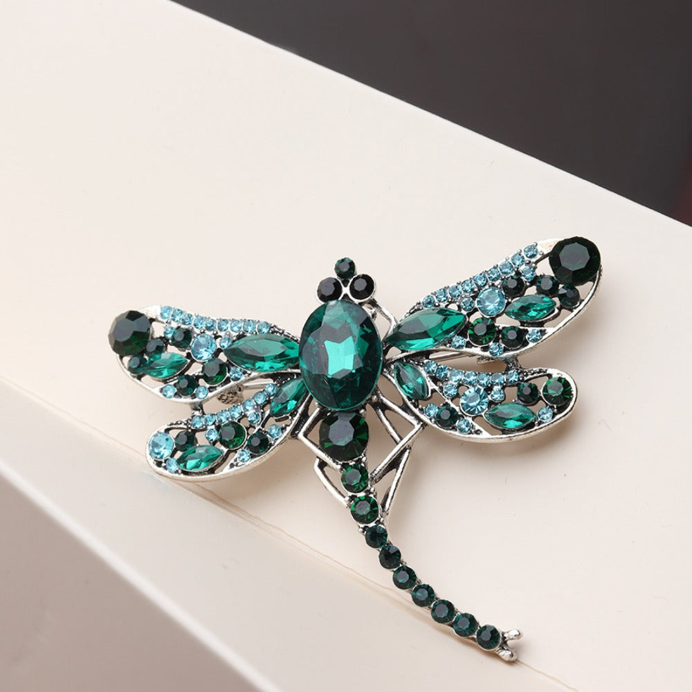 Brooch Pin - Dragonfly Set 6pcs Colorful Elegant Crystal Insect Lapel Luxury - product detail view 6