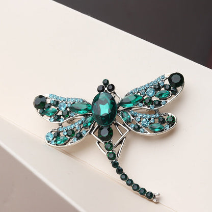 Brooch Pin - Dragonfly Set 6pcs Colorful Elegant Crystal Insect Lapel Luxury - product detail view 6