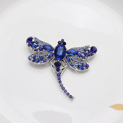 Brooch Pin - Dragonfly Set 6pcs Colorful Elegant Crystal Insect Lapel Luxury - product detail view 7