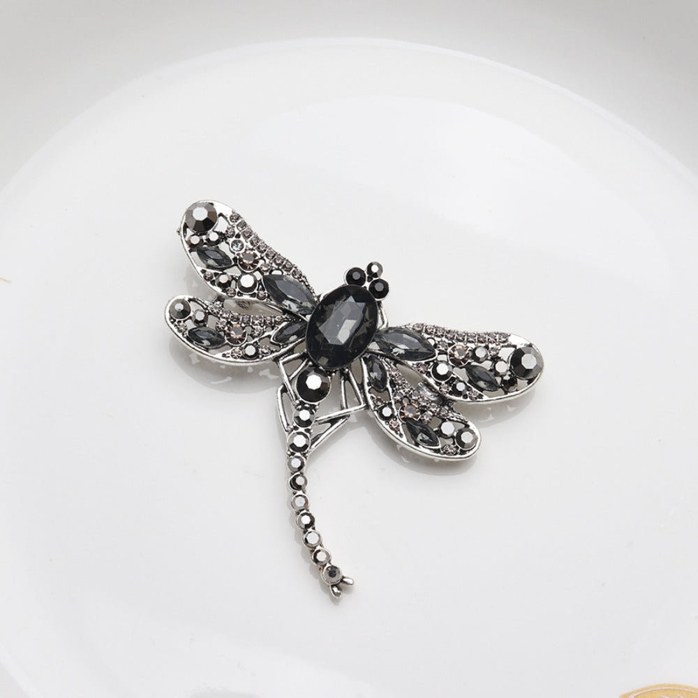 Brooch Pin - Dragonfly Set 6pcs Colorful Elegant Crystal Insect Lapel Luxury - product detail view 8