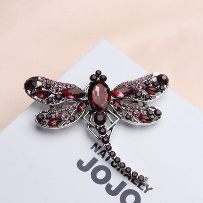 Brooch Pin - Dragonfly Set 6pcs Colorful Elegant Crystal Insect Lapel Luxury - product detail view 9