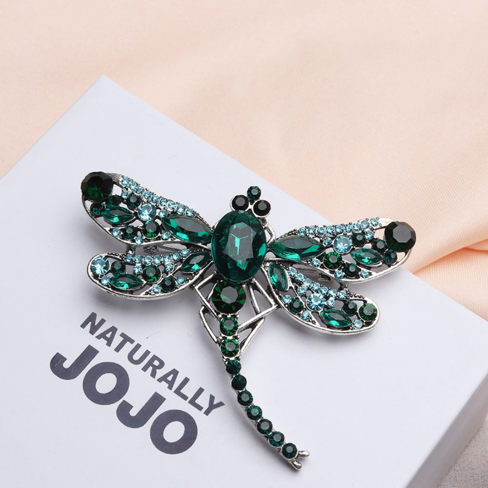 Brooch Pin - Dragonfly Set 6pcs Colorful Elegant Crystal Insect Lapel Luxury - product detail view 10