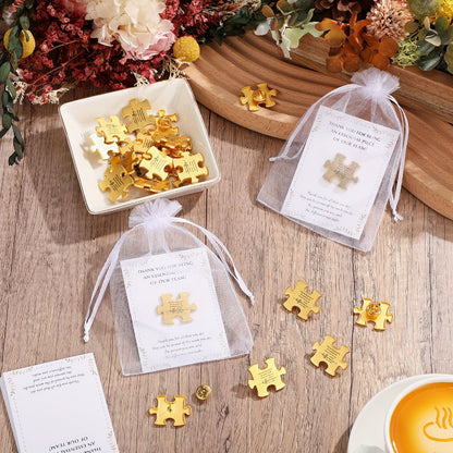 Brooch Pin - Employee Appreciation Gifts Bulk 75pcs Puzzle Piece Lapel Set with Thank - product detail view 4