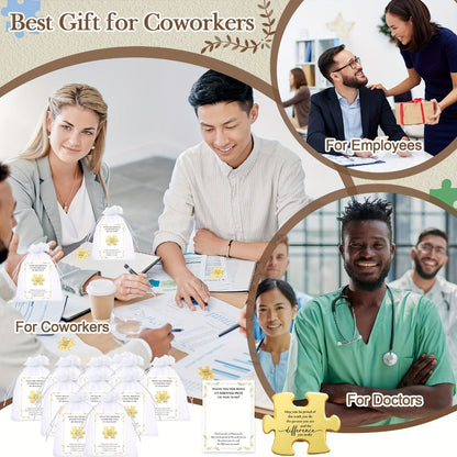 Brooch Pin - Employee Appreciation Gifts Bulk 75pcs Puzzle Piece Lapel Set with Thank - product detail view 6