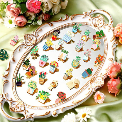 Brooch Pin - Enamel Set 30pcs Cute Cartoon Animal Flower Lapel Kawaii Floral Bulk for - product detail view 5