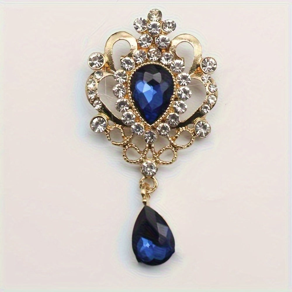 Brooch Pin - Rhinestone 10pcs Teardrop Crystal Detachable Retro Jewelry Brooches for - product detail view 3