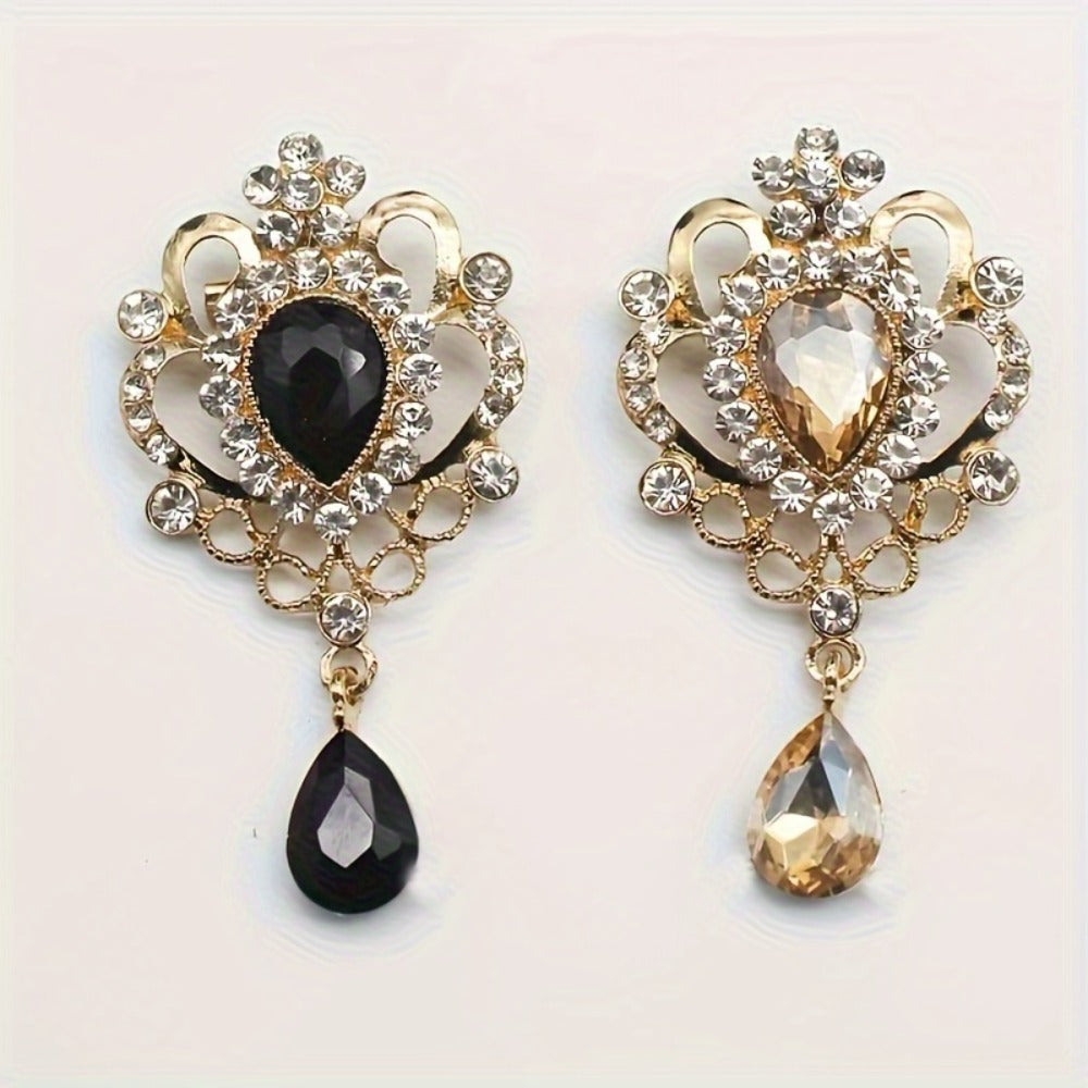 Brooch Pin - Rhinestone 10pcs Teardrop Crystal Detachable Retro Jewelry Brooches for - product detail view 4