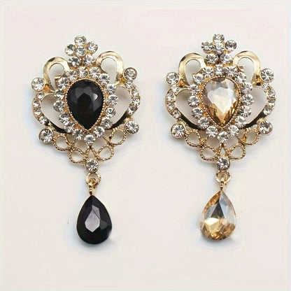 Brooch Pin - Rhinestone 10pcs Teardrop Crystal Detachable Retro Jewelry Brooches for - product detail view 4